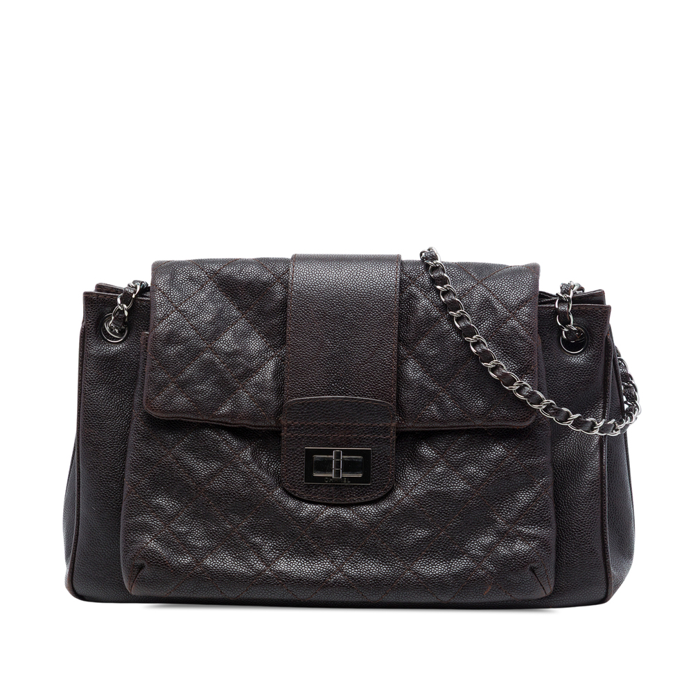 Pre-Loved Chanel Quilted Caviar Reissue 2.55 Pocket Mademoiselle Accordion Flap
